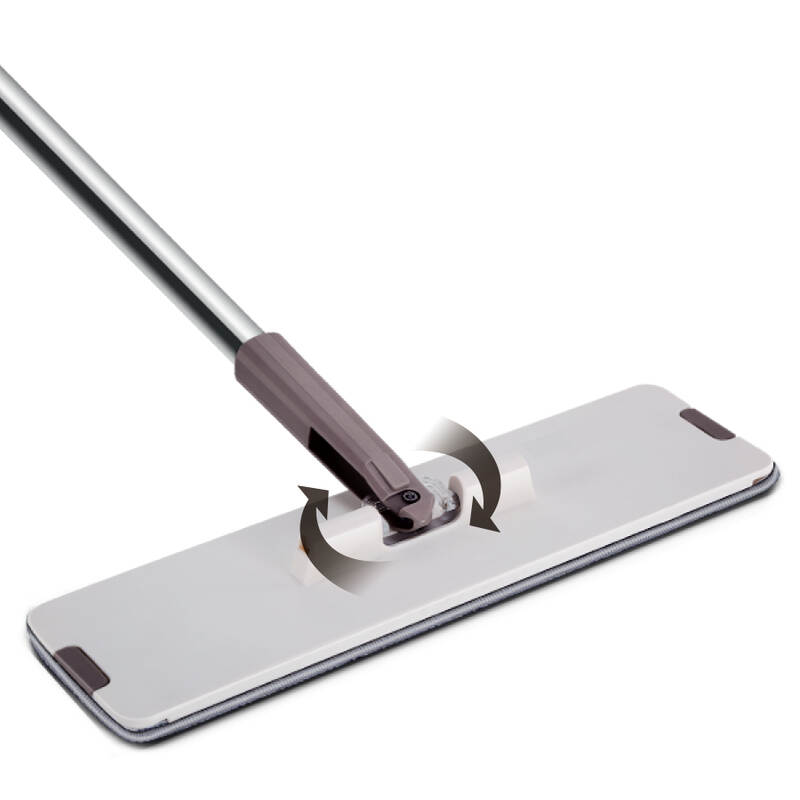 Bộ Cây Lau Nhà Locknlock Squeeze Flat Mop, Gồm Xô Nhựa, Cây Lau Và 2 Bông Lau 32x10x112 - 136cm - ETM471, , large image number null